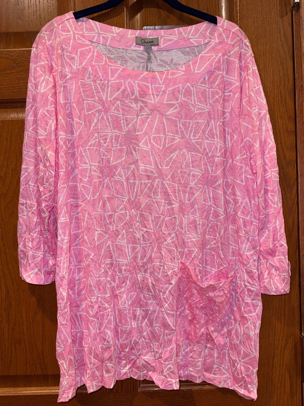 NWT XL Shana Apparel 3/4 Sleeve Boutique Top